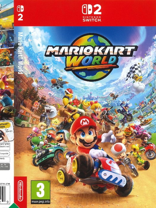Mario Kart World Nintendo Switch 2 boş oyun kutusu ve kapak baskısı