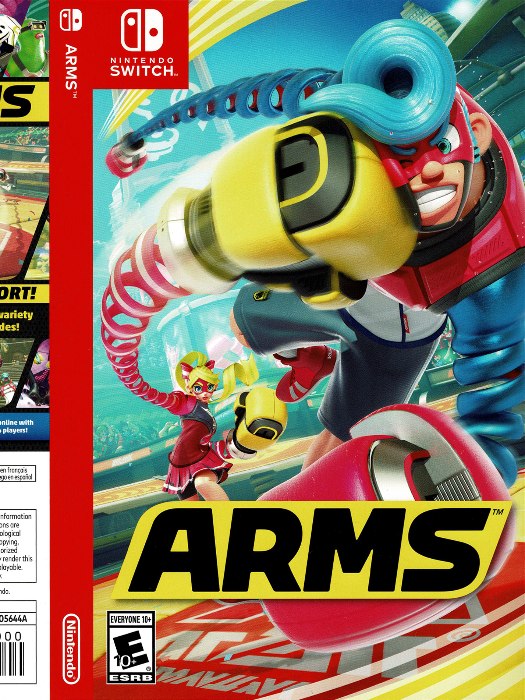 Arms Nintendo Switch boş oyun kutusu ve kapak baskısı