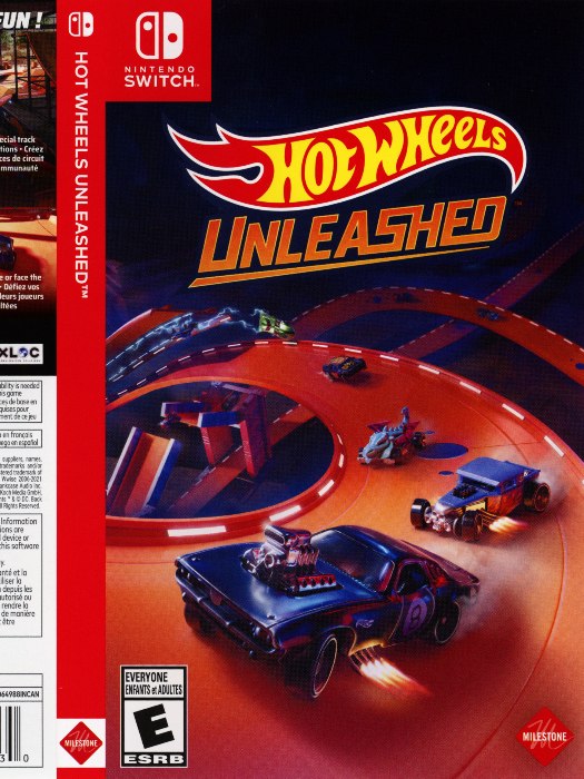 Hot wheels unleashed Nintendo Switch boş oyun kutusu ve kapak baskısı