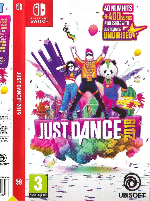 Just dance 2019 Nintendo Switch boş oyun kutusu ve kapak baskısı