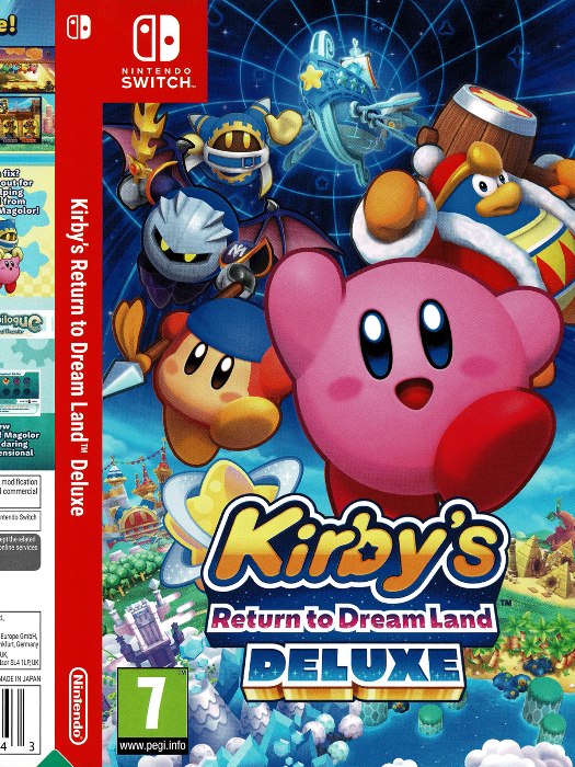Kirbys return to dream land deluxe Nintendo Switch boş oyun kutusu ve kapak baskısı