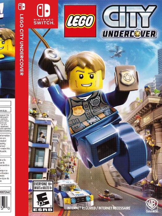 Lego city undercover Nintendo Switch boş oyun kutusu ve kapak baskısı