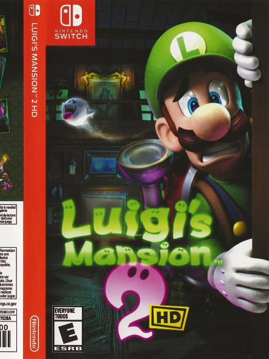 Luigis mansion 2 HD Nintendo Switch boş oyun kutusu ve kapak baskısı