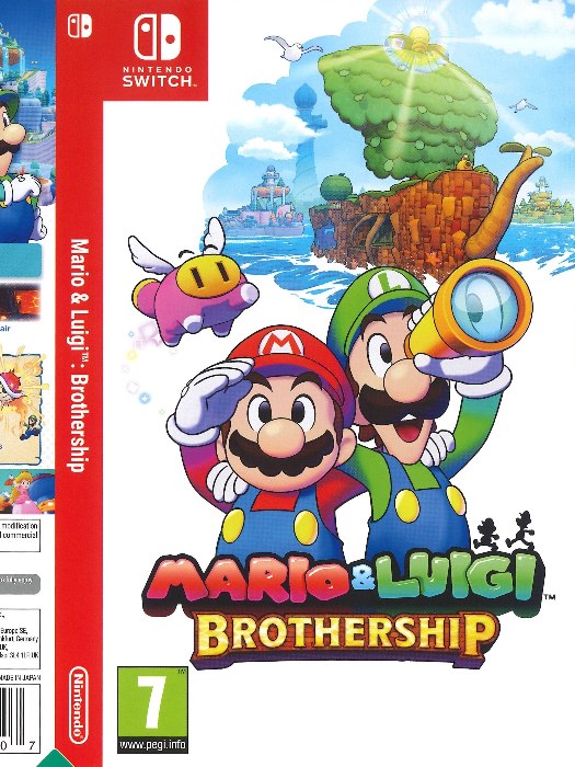 Mario luigi brothership Nintendo Switch boş oyun kutusu ve kapak baskısı