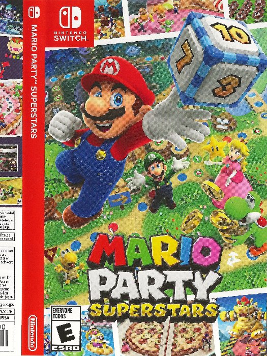 Mario party superstars Nintendo Switch boş oyun kutusu ve kapak baskısı