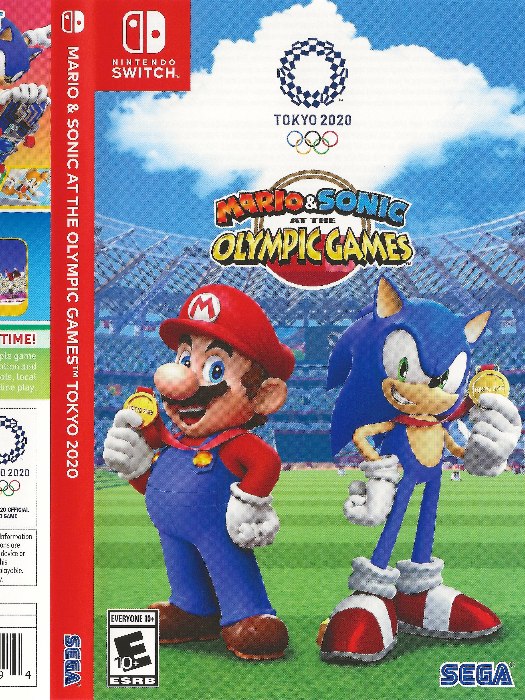 Mario sonic olympic games Nintendo Switch boş oyun kutusu ve kapak baskısı