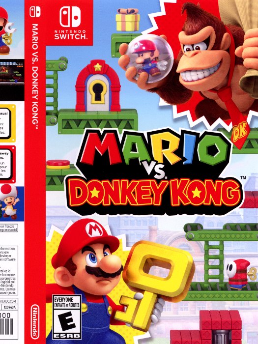 Mario vs donkey kong Nintendo Switch boş oyun kutusu ve kapak baskısı