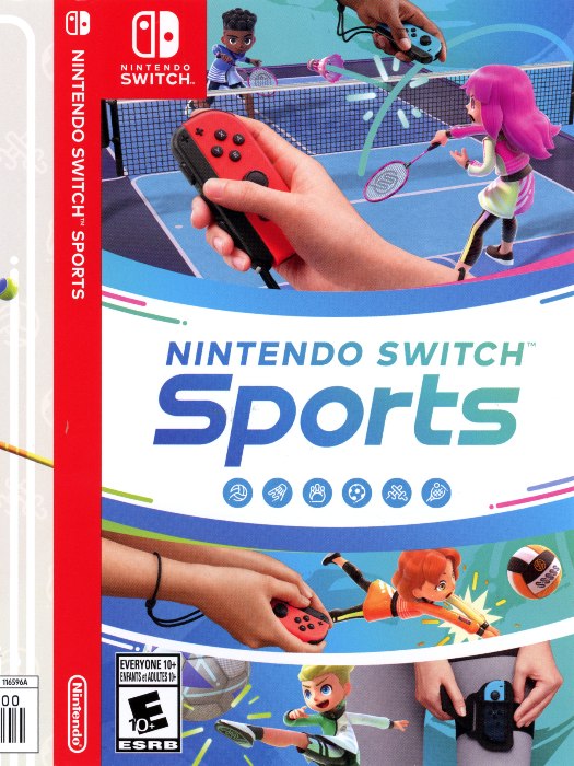 Nintendo switch sports boş oyun kutusu ve kapak baskısı