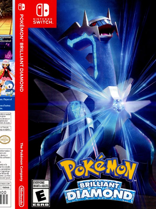 Pokemon brilliant diamond Nintendo Switch boş oyun kutusu ve kapak baskısı