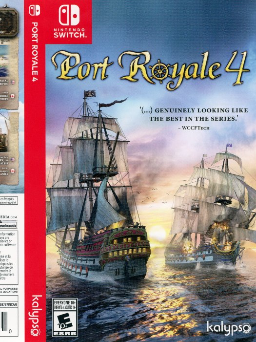 Port royale 4 Nintendo Switch boş oyun kutusu ve kapak baskısı