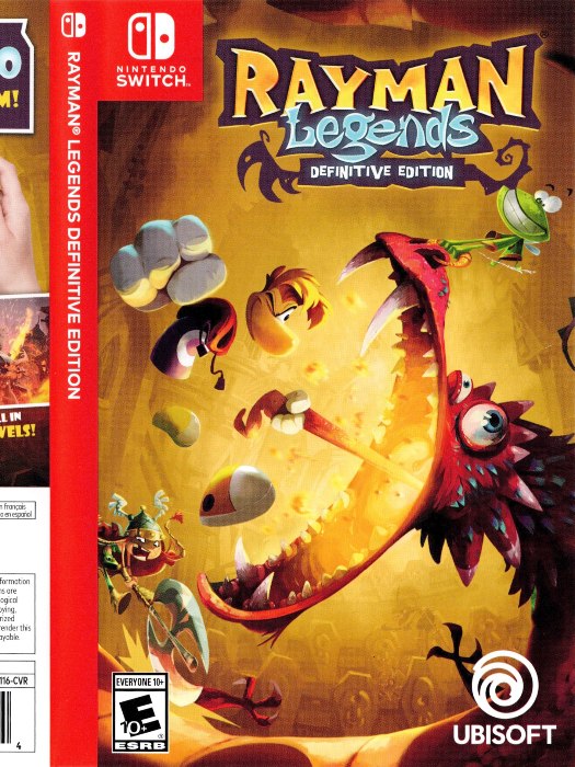 Rayman legends Nintendo Switch boş oyun kutusu ve kapak baskısı
