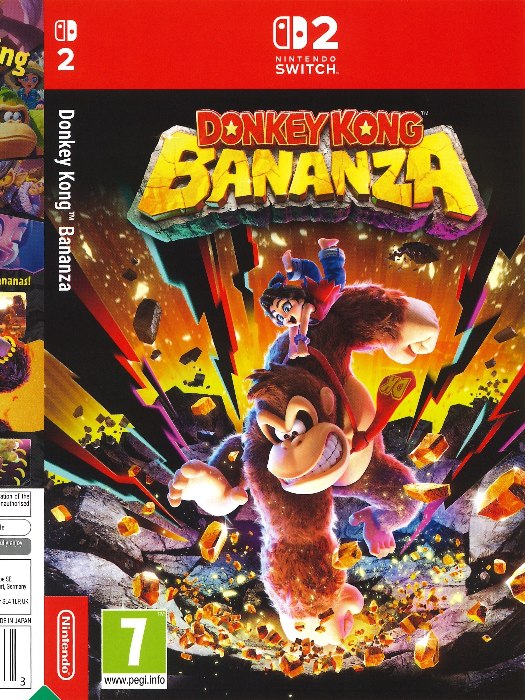 Donkey Kong Bananza Nintendo Switch 2 boş oyun kutusu ve kapak baskısı
