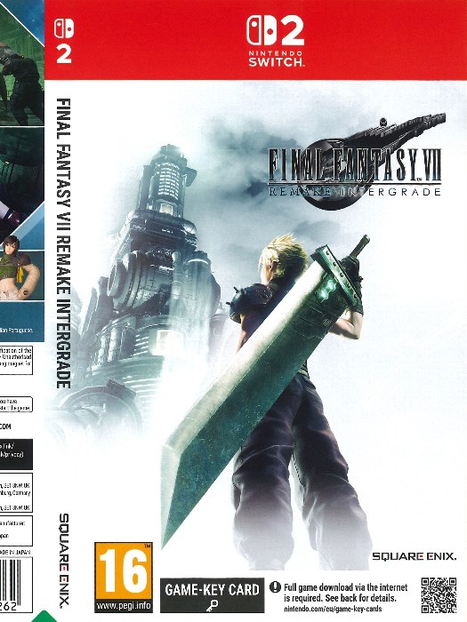 Final Fantasy XVII Nintendo Switch 2 boş oyun kutusu ve kapak baskısı