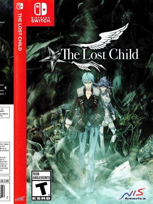 The lost child Nintendo Switch boş oyun kutusu ve kapak baskısı