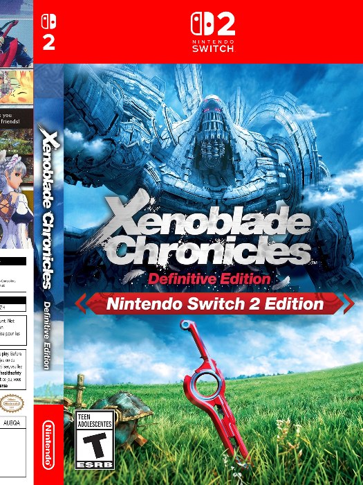Xenoblade Chronicles Nintendo Switch 2 boş oyun kutusu ve kapak baskısı