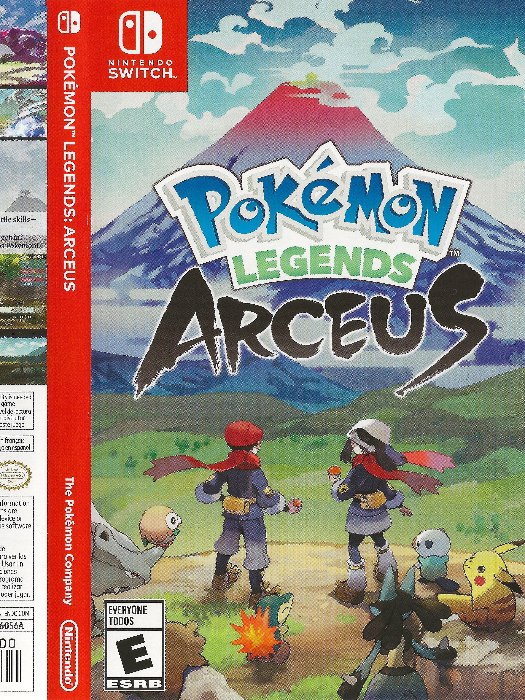 Pokemon Legends Arceus Nintendo Switch boş oyun kutusu ve kapak baskısı