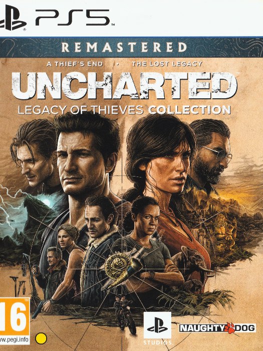 Uncharted Legacy Collection PS5 boş oyun kutusu ve kapak baskısı