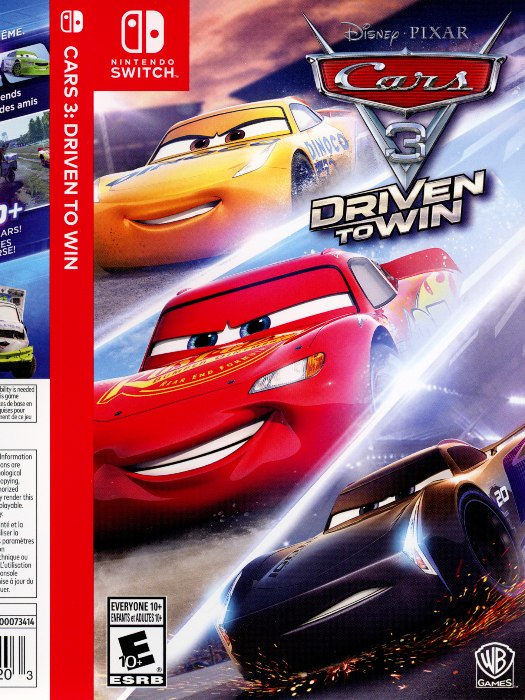 Cars 3 Driven To Win Nintendo Switch boş oyun kutusu ve kapak baskısı