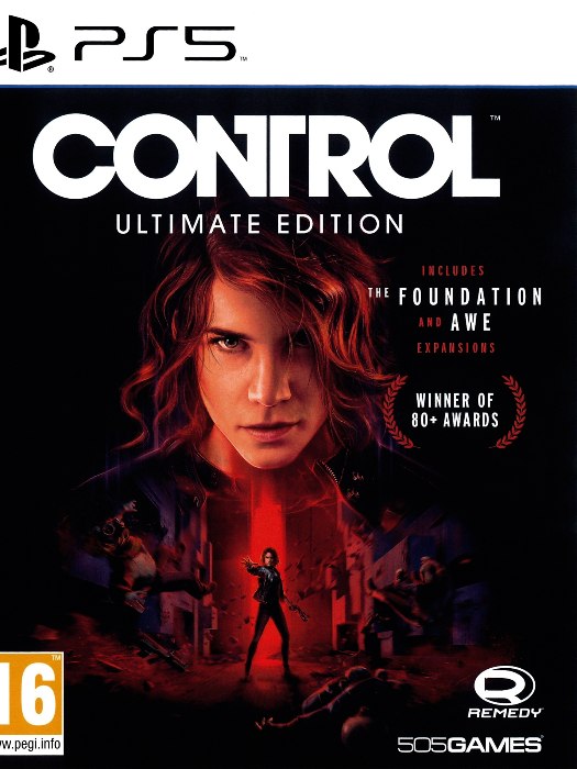 Control Ultimate Edition PS5 boş oyun kutusu ve kapak baskısı