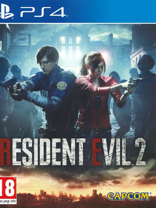 Resident Evil 2 PS4 boş oyun kutusu ve kapak baskısı