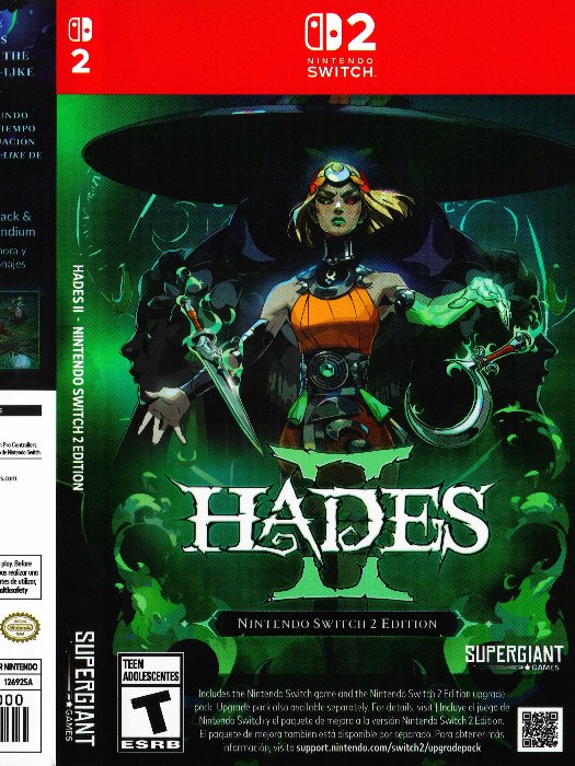 Hades 2 Nintendo Switch 2 boş oyun kutusu ve kapak baskısı