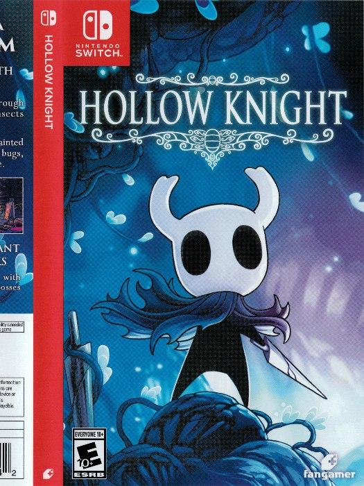 Hollow Knight Nintendo Switch boş oyun kutusu ve kapak baskısı