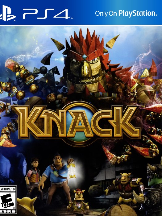 Knack PS4 boş oyun kutusu ve kapak baskısı
