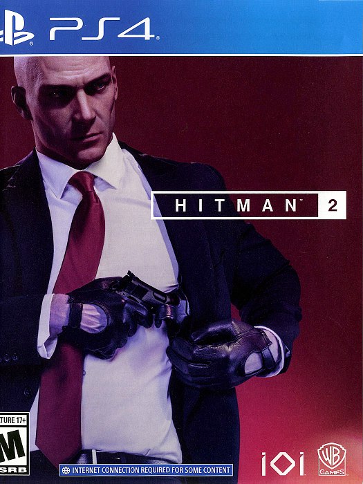 Hitman 2 PS4 boş oyun kutusu ve kapak baskısı