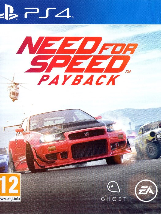 Need For Speed Payback PS4 boş oyun kutusu ve kapak baskısı