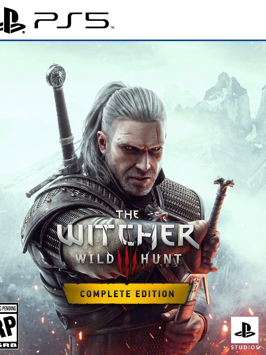 Witcher 3 Wild Hunt Complete Edition PS5 boş oyun kutusu ve kapak baskısı