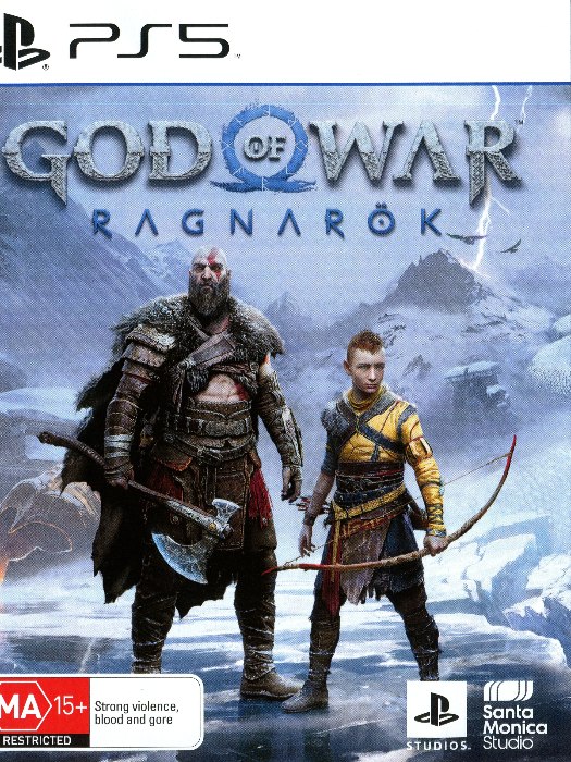 God Of War Ragnarok PS5 boş oyun kutusu ve kapak baskısı