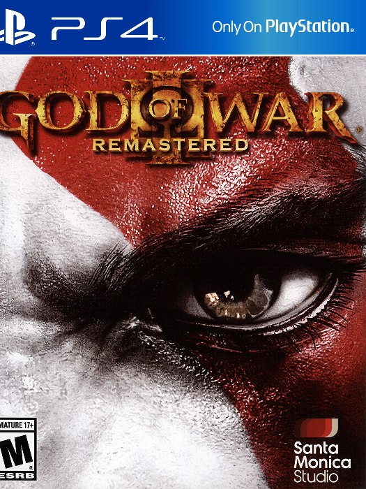 God Of War 3 Remastered PS4 boş oyun kutusu ve kapak baskısı