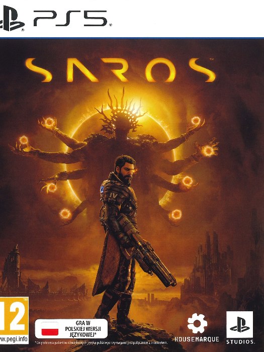 Saros PS5 boş oyun kutusu ve kapak baskısı