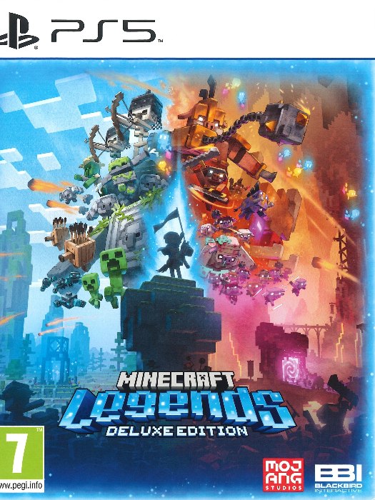 Minecraft Legends Deluxe Edition PS5 boş oyun kutusu ve kapak baskısı