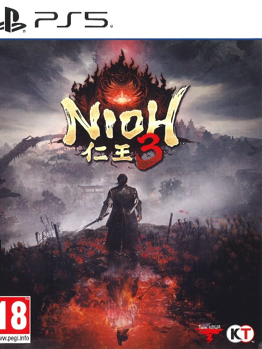 Nioh 3 ps5 boş oyun kutusu ve kapak baskısı