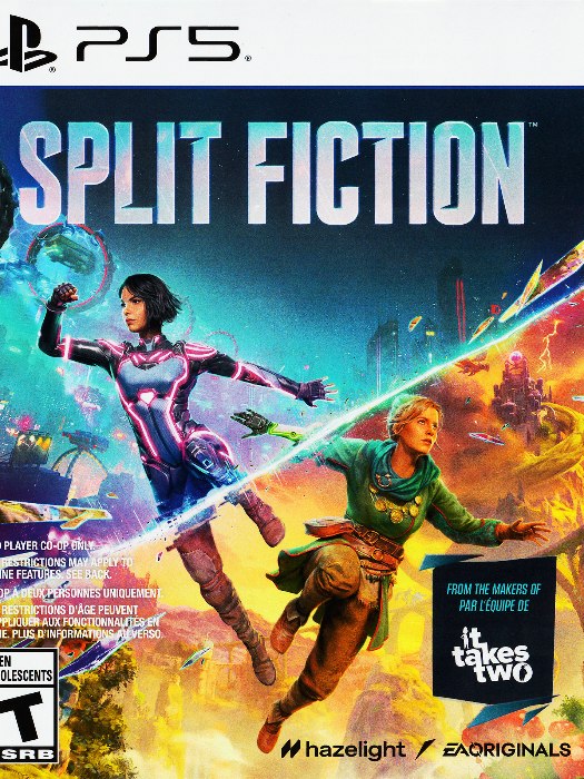 Split fiction ps5 boş oyun kutusu ve kapak baskısı