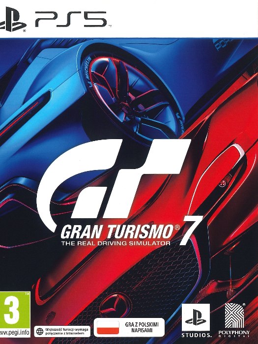 Gran turismo 7 ps5 boş oyun kutusu ve kapak baskısı