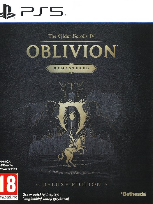 The elder scrolls IV oblivion remastered ps5 boş oyun kutusu ve kapak baskısı