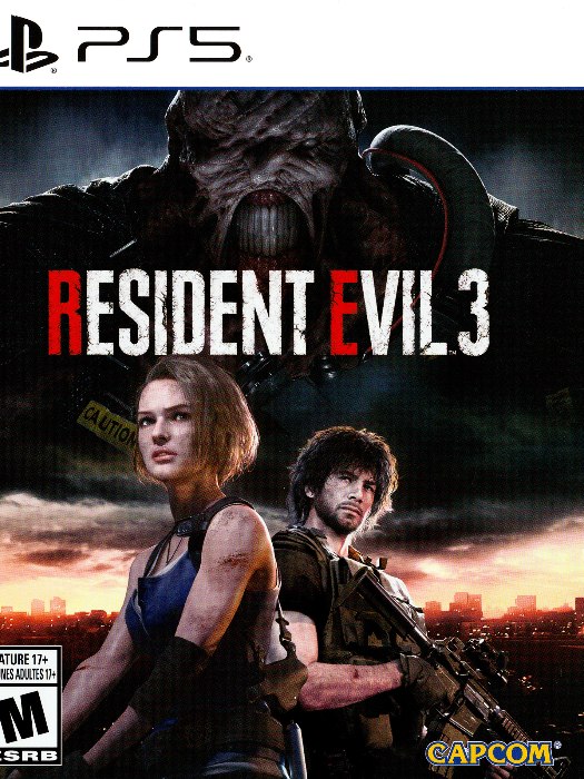 Resident evil 3 ps5 boş oyun kutusu ve kapak baskısı