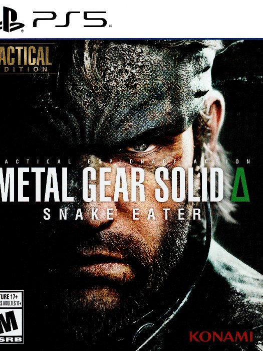 Metal gear solid snake eater ps5 boş oyun kutusu ve kapak baskısı