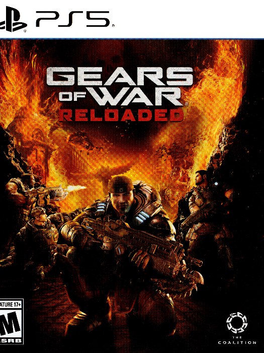 Gears of war reloaded ps5 boş oyun kutusu ve kapak baskısı