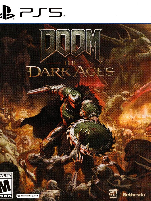 Doom the dark ages ps5 boş oyun kutusu ve kapak baskısı