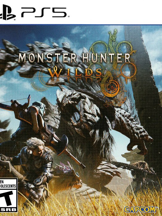 Monster hunter wilds ps5 boş oyun kutusu ve kapak baskısı