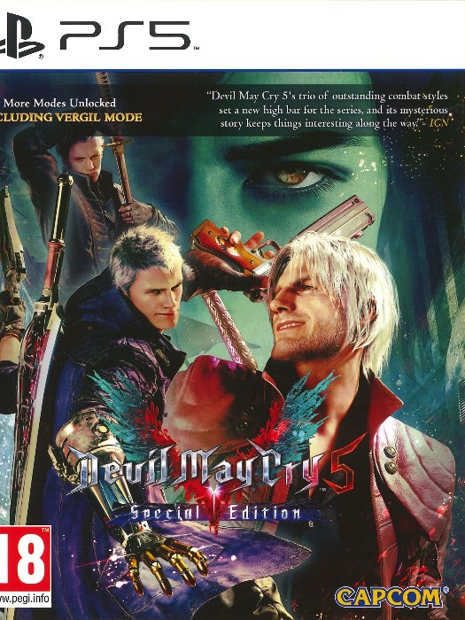 Devil may cry 5 special edition ps5 boş oyun kutusu ve kapak baskısı