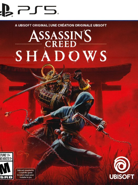 Assassins creed shadows ps5 boş oyun kutusu ve kapak baskısı