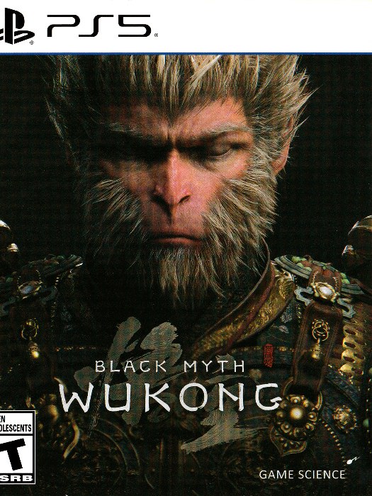 Black myth wukong ps5 boş oyun kutusu ve kapak baskısı