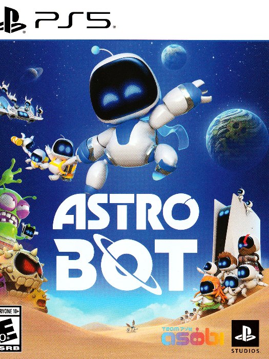 Astro bot ps5 boş oyun kutusu ve kapak baskısı