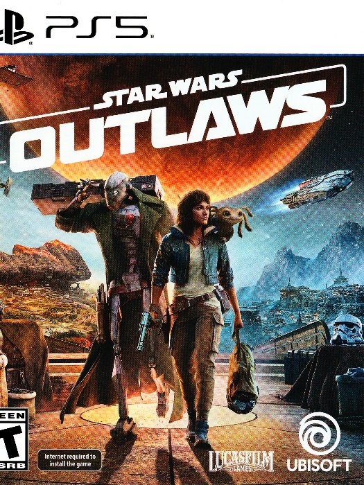 Star wars outlaws ps5 boş oyun kutusu ve kapak baskısı