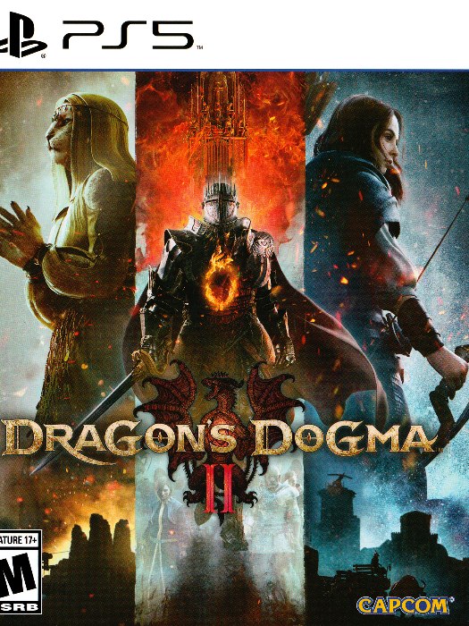 Dragons dogma 2 ps5 boş oyun kutusu ve kapak baskısı