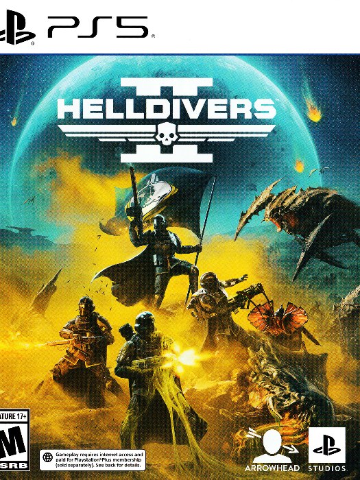 Helldivers 2 ps5 boş oyun kutusu ve kapak baskısı